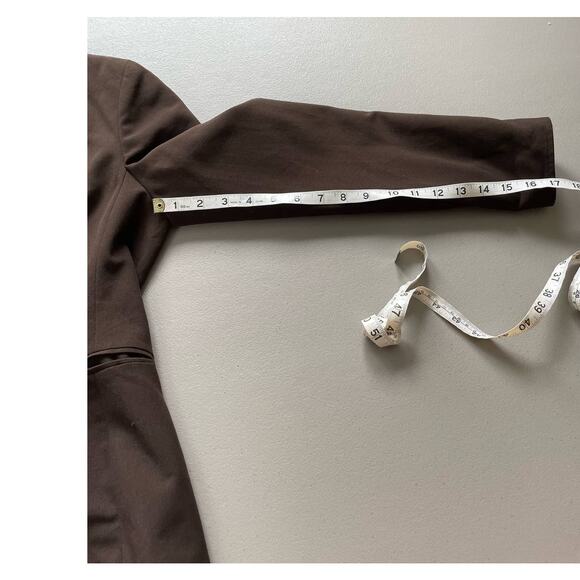 SIGNAUTRE Larry Levine Blazer Jacket Long Sleeve Academia Office Siren Brown 4 - Picture 11 of 11